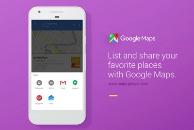 В Google Maps добавили общие списки сервисов Google