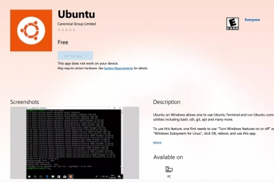 Ubuntu теперь доступен для загрузки в Windows Store