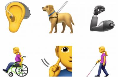 Apple представила 13 новых emoji, посвященных людям с ограниченными возможностями