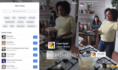 Facebook тестирует возможность добавления пользователями песни к фотографиям и видео