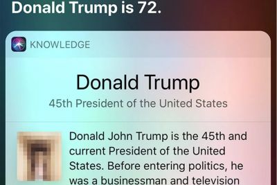 Цифровой ассистент Apple Siri считает, что президент Дональд Трамп - пенис?