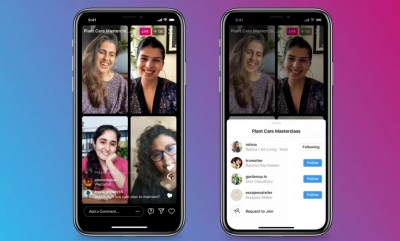 Новая функция в Instagram Live Rooms позволяет объединить сразу четырех человек.