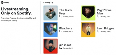 Spotify выходит на рынок виртуальных концертов с билетами по $ 15.