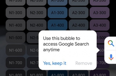 Google создает плавающий ярлык для своего поискового сервиса